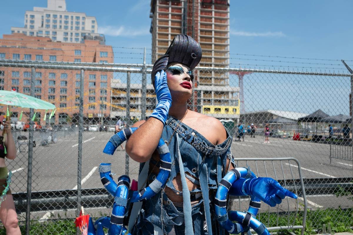 Mermaid parade at Coney Island, New York.